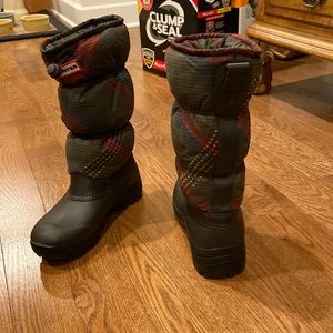Hunter Original Snow Quilt Check Boot US-5M/6F